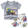 Cartoon Outfits Set for Kids Boy Girl Cotton Short Sleeves T Shirt Shorts Summer Home Wear