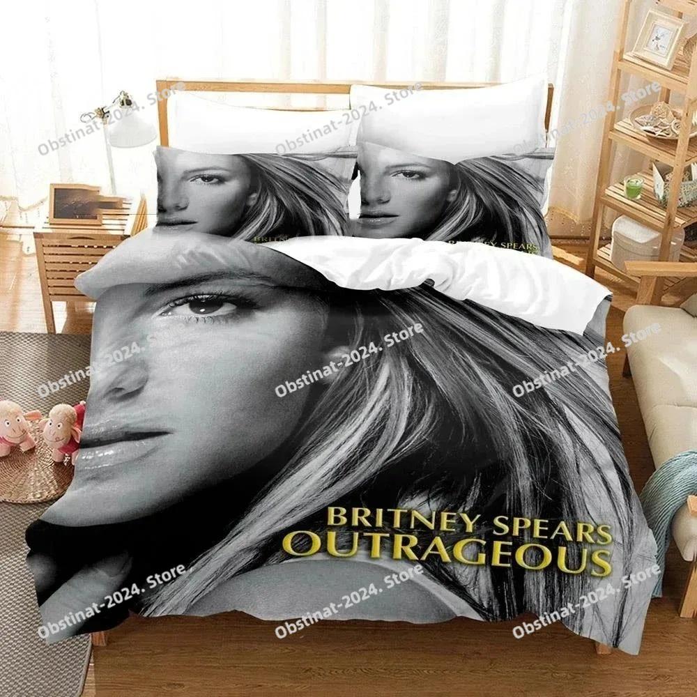 3D Printed Britney Spears Bedding Set Pillowcase Duvet Cover 3Pcs Double Twin Full Queen King Adult Kids Bedclothes Quilt Cover