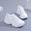 Spring Summer Breathable Casual Sports Shoes Women's Flat Sole Thick Sole INS Trendy 2025 New Style Rubber Face Shoes From China