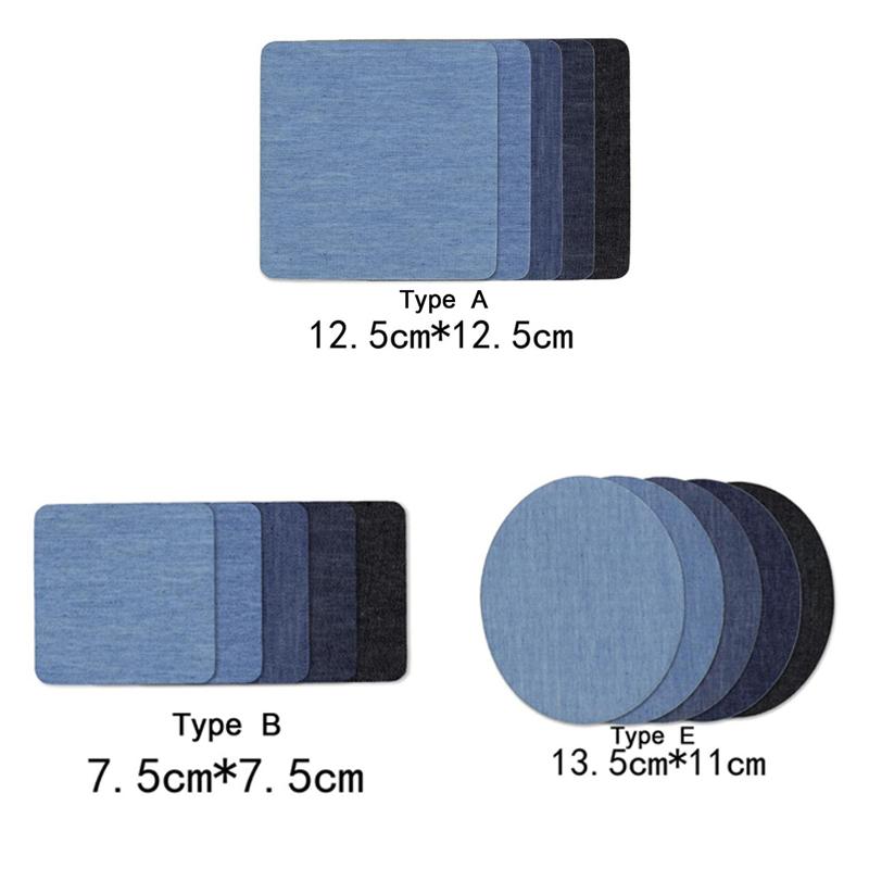 Denim Patches DIY Iron On Denim Elbow Patches Repair Pants For Jean Clothing Pants Badges Apparel Sewing Fabric NEW