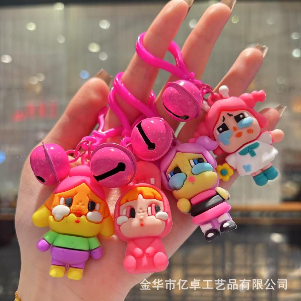 Эпоксидный брелок-колокольчик в виде плачущего младенца, кукла, студенческая сумка, парный, декоративный, маленький подарок