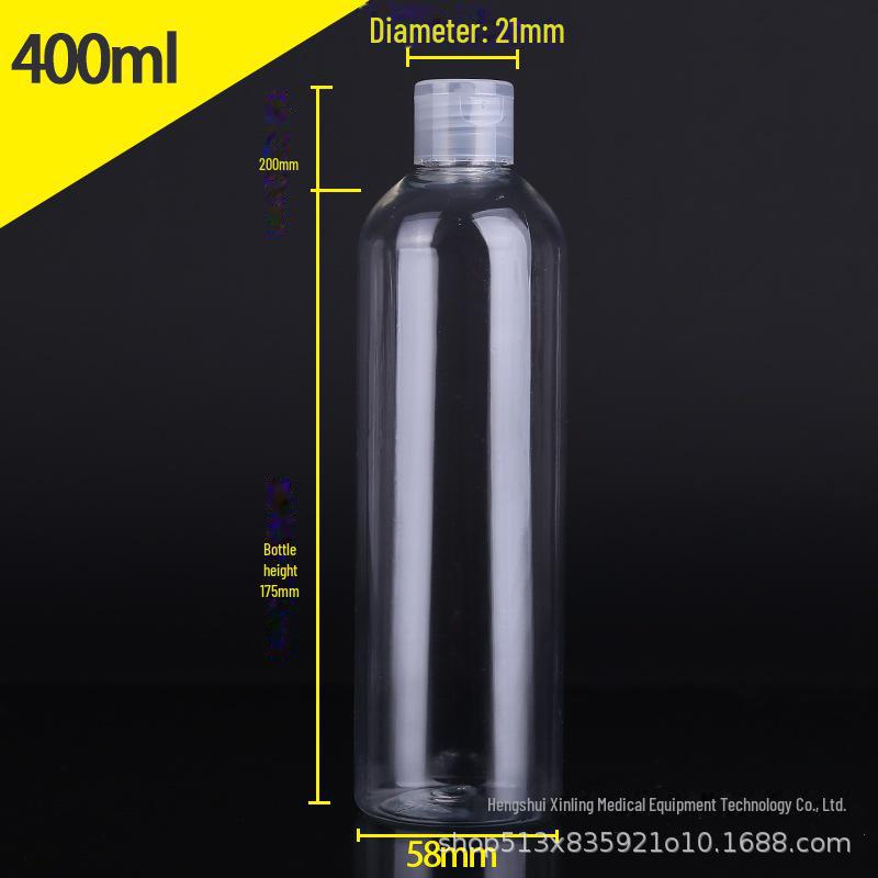 Прозрачная пластиковая бутылка из ПЭТ с откидной крышкой-бабочкой - доступна в объемах 30 мл, 50 мл, 100 мл для косметики и лосьонов