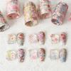 1Pcs 100cm Flower Rose Nail Transfer Foils Sticker Paper Floral Nail Wraps Tulip Nail Art Stickers Decals Nail Art Decorations