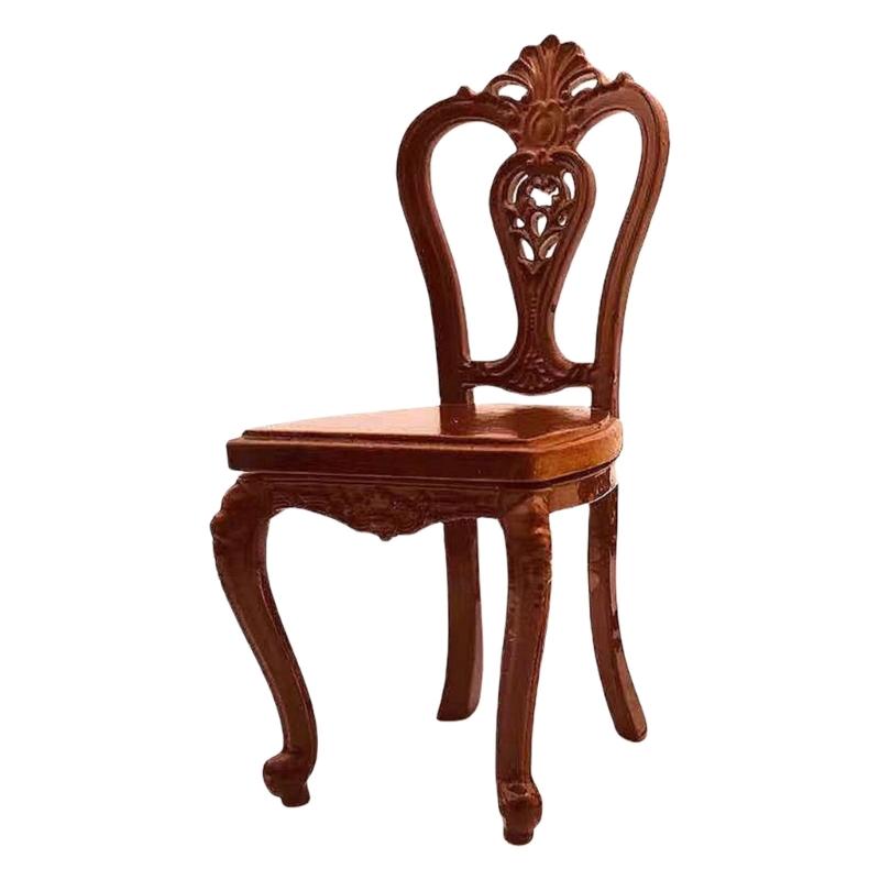 Wood Dollhouses Miniature Chair Model Figure 1/12 Scale Furniture For Miniature Scene Decoration And Collector