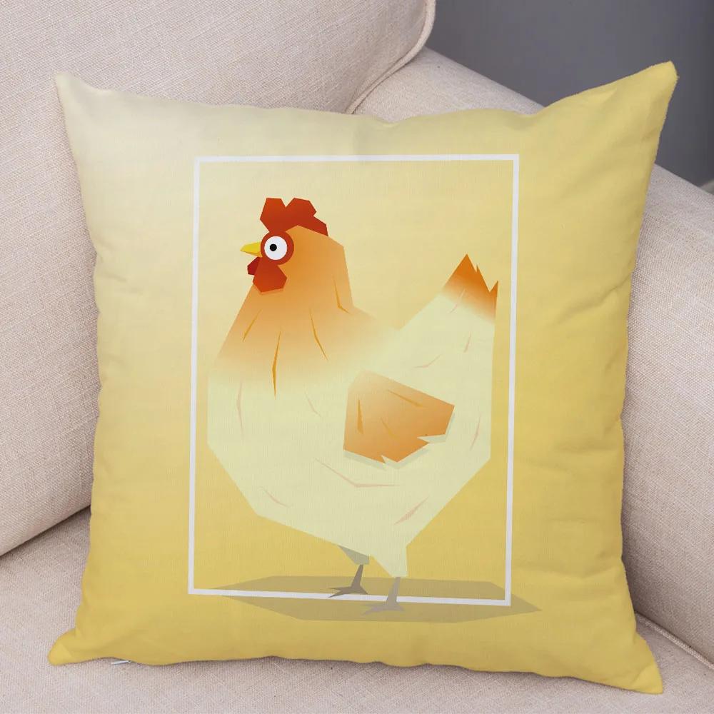 Милый мультяшный животный декор, наволочка, свинья, медведь, корова, акула, диван, наволочка для комнаты, детский сад, дом