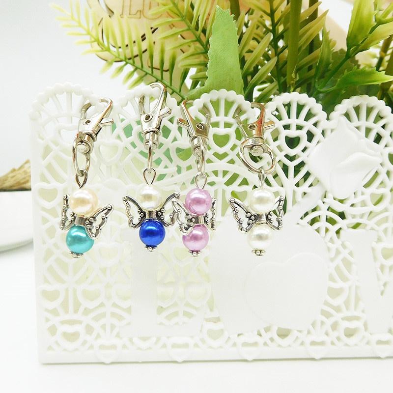 Креативный брелок с крыльями ангела-хранителя, а также органзовые мешочки и бирки с благодарностью. Товары для вечеринки по случаю рождения ребенка, свадьбы, дня рождения, подарков (Микс цветов 20 шт.)