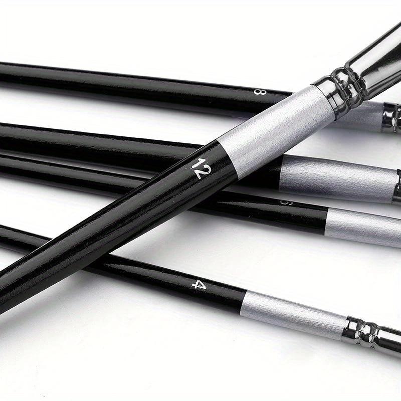 6pcs Nylon Hair Oil Painting Brush Set Watercolor Paint Brush Pen Set DIY Acrylic Oil Watercolor Artist Professional Painting Kit