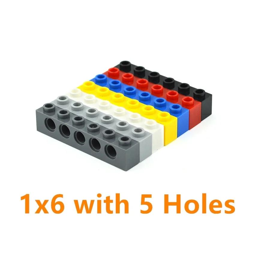 20 шт. MOC 3894 Технические Строительные Блоки Детали 1x6 Балка с 5 Отверстиями Перфорированная Сборка DIY Игрушечные Кирпичи Запасные Аксессуары