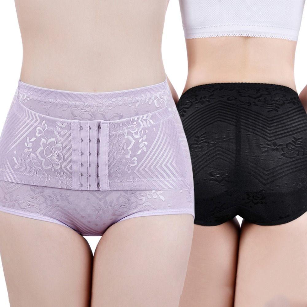 Кружевной Цветочный Послеродовой Формирователь Фигуры Застежка Бесшовное Нижнее Белье Линжери Трусики с Эффектом Подтяжки Ягодиц Женские