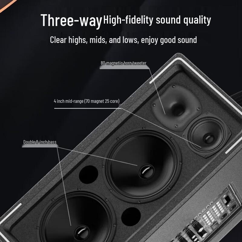 Huido K-12 Pro Dual 8-inch Outdoor Karaoke Trolley Speaker