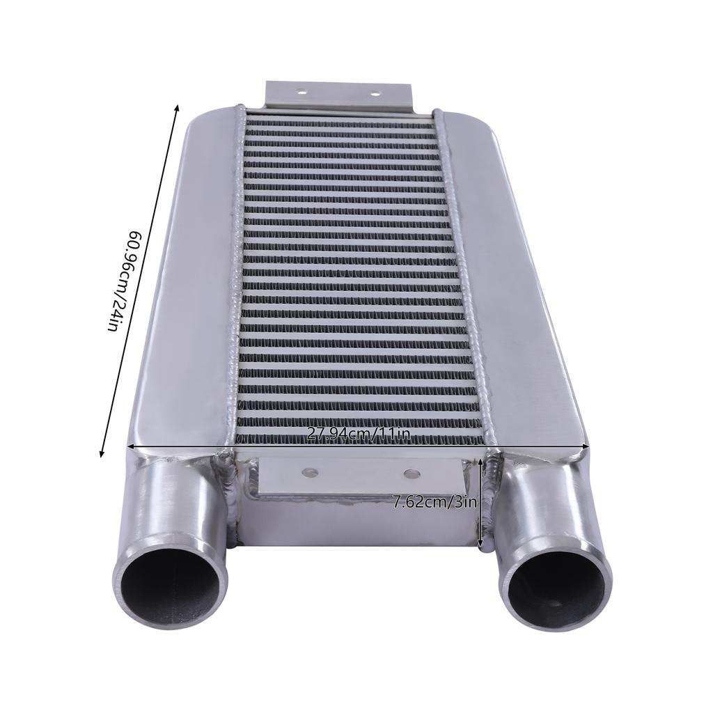 Universal Intercooler Aluminum Upgrade 6.35in Inlet Outlet High Efficiency Front Mount for All Cars Turbocharger