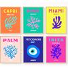 Aesthetic Matisse Wall Art Pastel Danish Posters Pink and Blue pirational Wall Art Decor for Women, Teen Girls Room Bedroom College Dorm Aesthetic