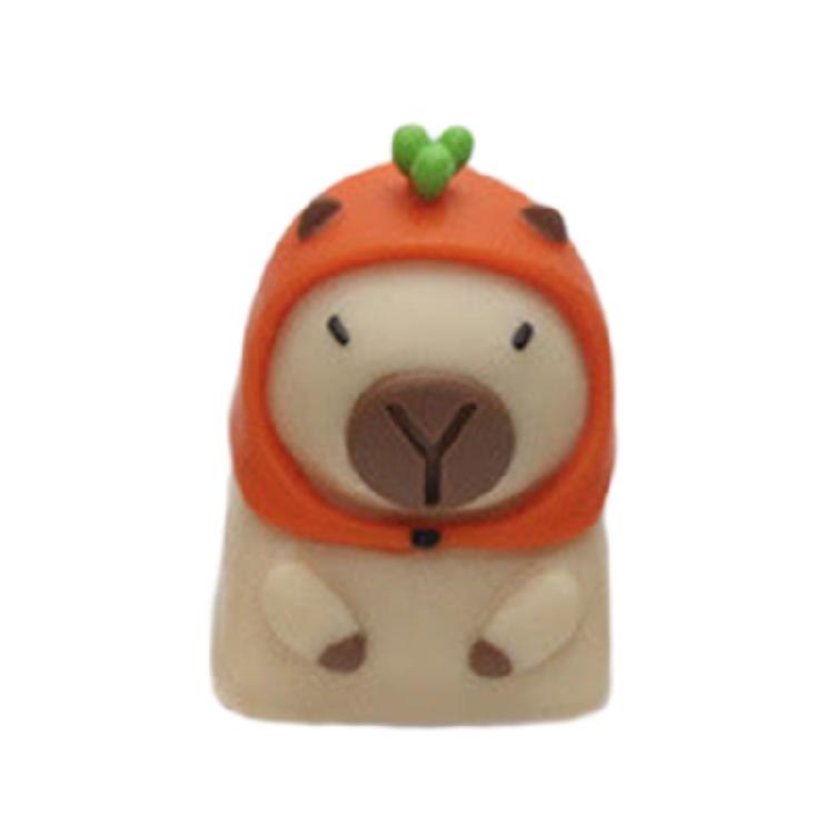 Цветные градиентные кейкапы из смолы с изображением капибары Компактный размер Легкая конструкция Для механических переключателей