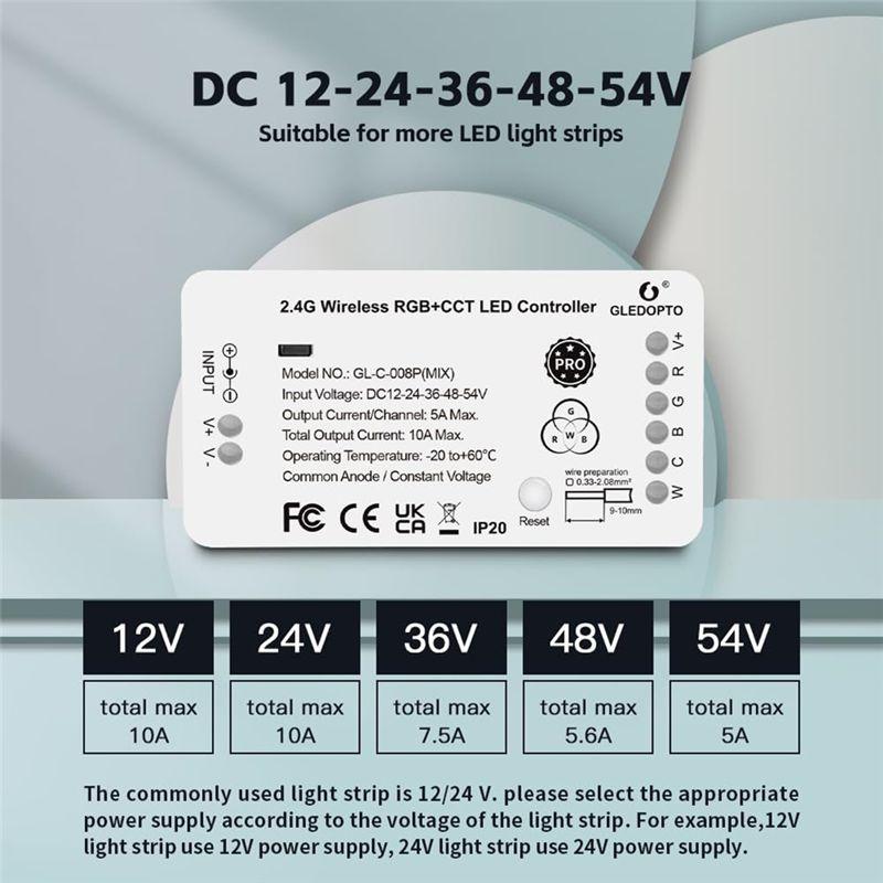 ABUL-GLEDOPTO Zigbee 3.0 RGBW Pro Белый Свет Смешивание PWM Диммирование Контроллер Светодиодной Ленты RGBCCT Приложение для Смартфона Голосовое Управление