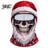 Holiday Costume Mask Christmas Santa Claus Face Mask, Funny Print Balaclava Windproof Milk Silk Headgear Fiber Neck Gaiter Cover for Outdoor
