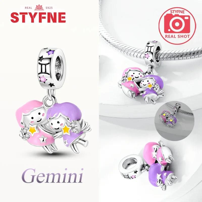 Медные Светящиеся Созвездия Шармы Скорпион Рак Подвеска Бусина Подходит для Оригинального Браслета DIY Тонкие Ювелирные Изделия Для Женщин Подарки