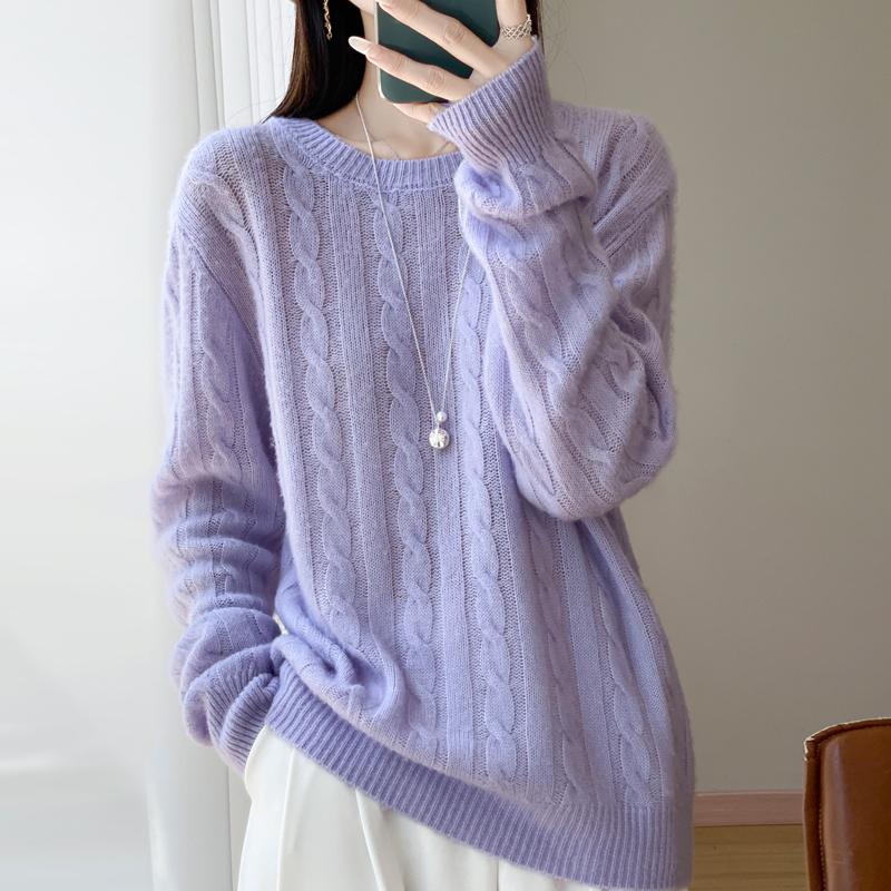 Женский кашемировый свитер Qinghe кашемир 30% кашемир 70% шерсть осенне-зимний пуловер теплый и модный