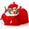Creative Santa Claus Gift Bag Red Plush Storage Pouch Extra Large Christmas Bag New Year