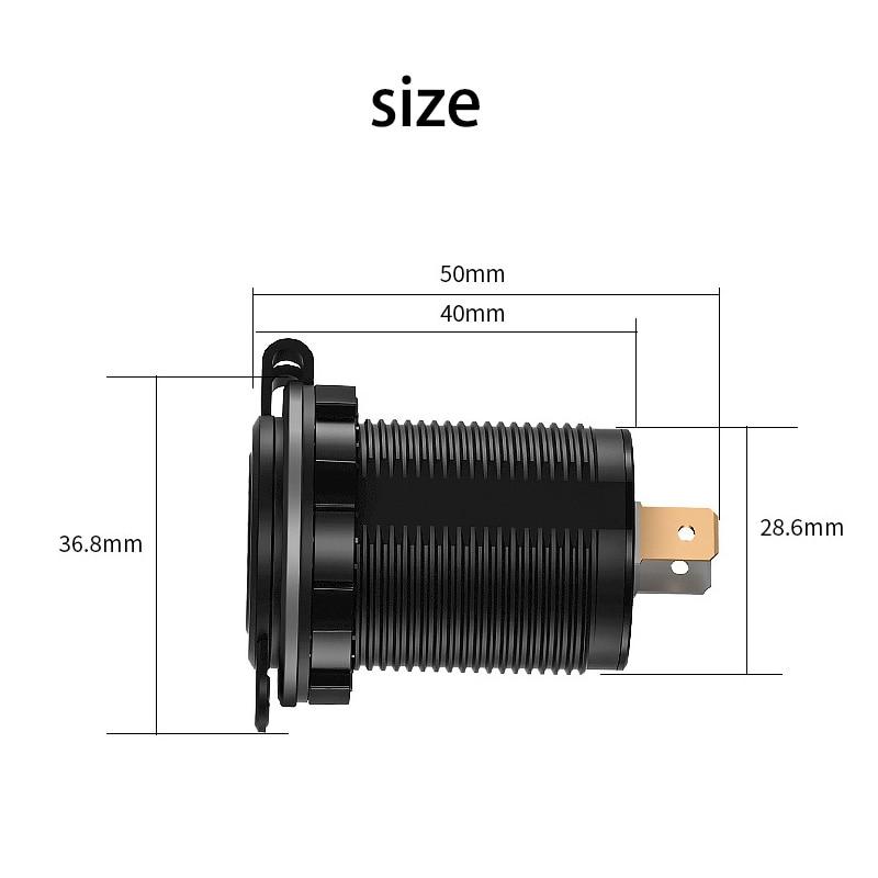 Розетка USB C, 12 В, двойной PD, 45 Вт, USB-C и QC3.0, USB-порт, автомобильное зарядное устройство с переключателем для автомобиля, лодки, морского грузовика, мотоцикла