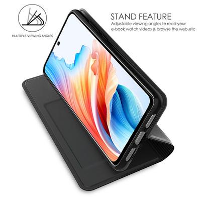 Для Oppo Reno14 Pro 5G (Глобальный) Чехол из ПУ кожи Чехол для телефона с держателем для карт и подставкой