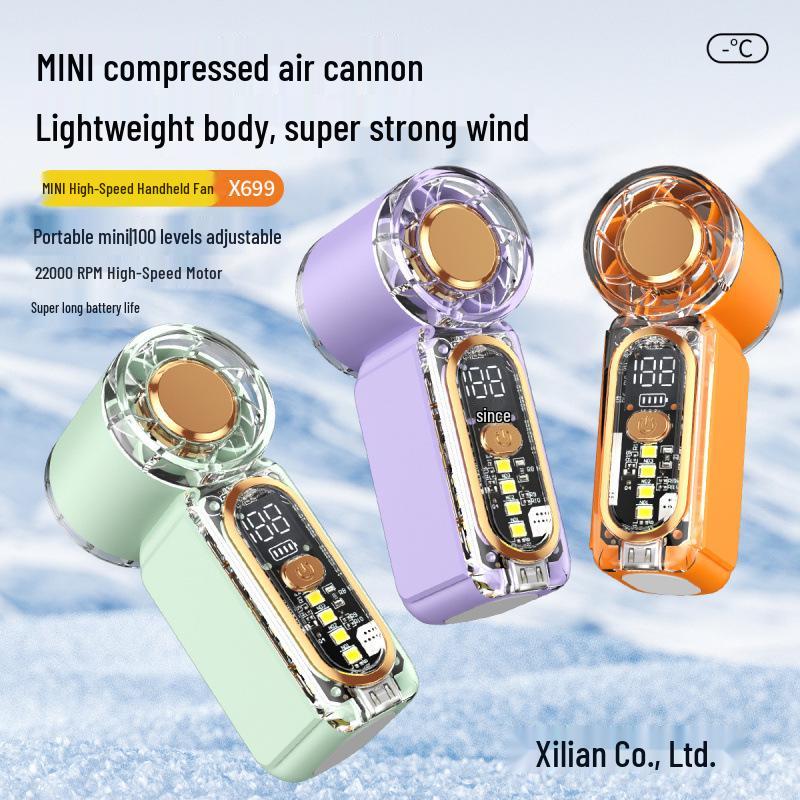 USB Rechargeable Mini Handheld Fan: High-Speed, Strong Wind, Portable, Pocket-Sized Wind Cannon
