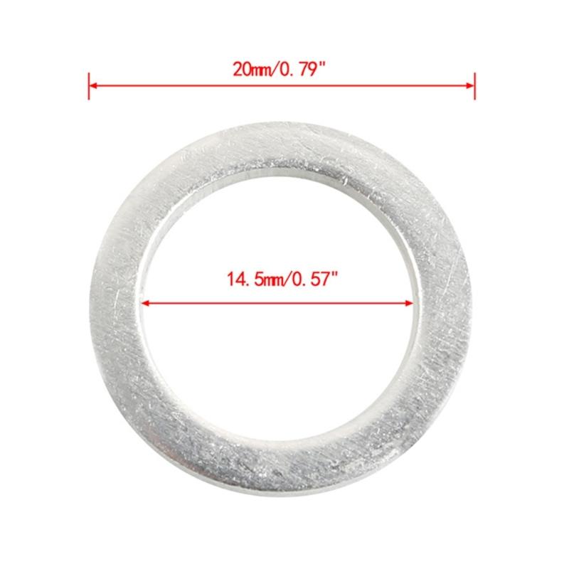 50 шт. прокладка для сливной пробки моторного масла алюминиевые шайбы кольца 21513-23001 автомобильные аксессуары сменная шайба прокладка