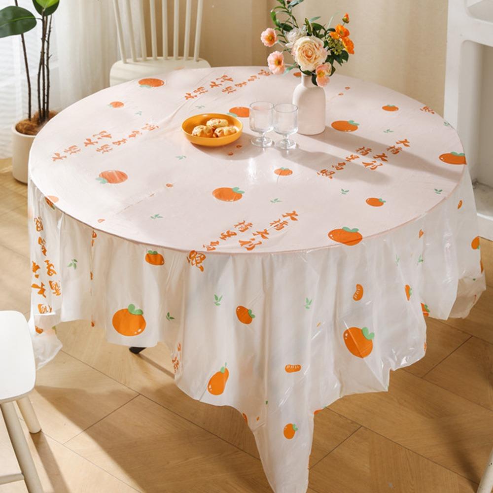 20Pcs Oil Proof Round PVC Tablecloth Plastic Fresh Fruit Tablecloth Desk