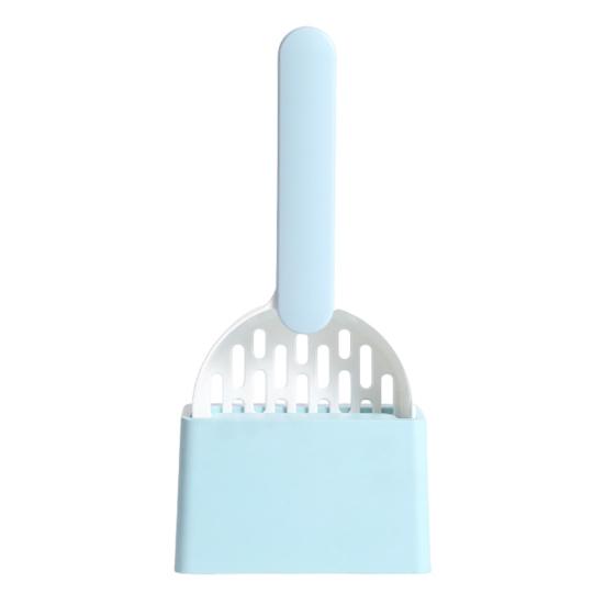 Cat Litter Shovel with Holder Cat Poop Scoop Sifting Shovel with Base Easy Clean Pet Waste Scooper for All Breeds