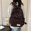 3 Pcs/Set Fashion Large Capacity Bow Backpack Nylon Bow Print School Bag Adjustable Strap Student Backpack