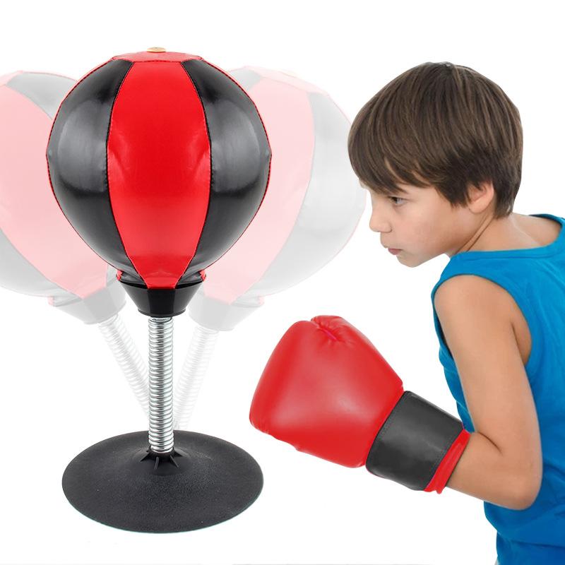 Children'S Desktop Decompression Toys, Tumbler Boxing Speed Ball Set, Sports Training Equipment Inflatable Boxing Ball