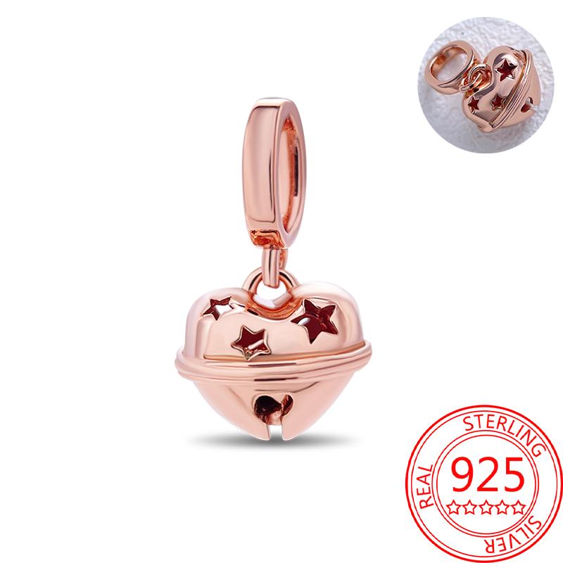 Медь Настоящее Розовое Золото Розовый Осьминог Летняя Черепаха Сердце Подвеска Шарм Подходит для Оригинальных Браслетов Ожерелий Браслет Девушка