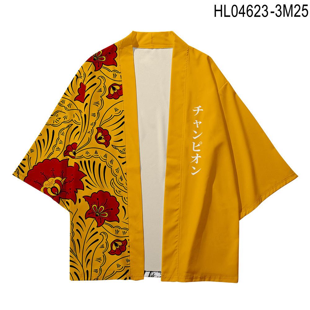 Лоскутная фиолетовая рубашка с принтом пейсли, традиционное хаори, кимоно для косплея, женское и мужское, Harajuku, японский модный кардиган, юката