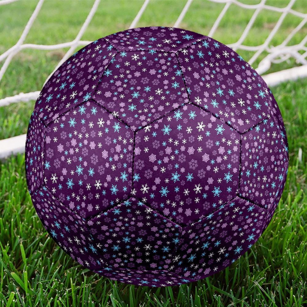 1pc Winter Snowflakes Size 5 Soccer Ball Professional Match Training Football Indoor &Outdoor Sports Ball Lightweight Durable m6567