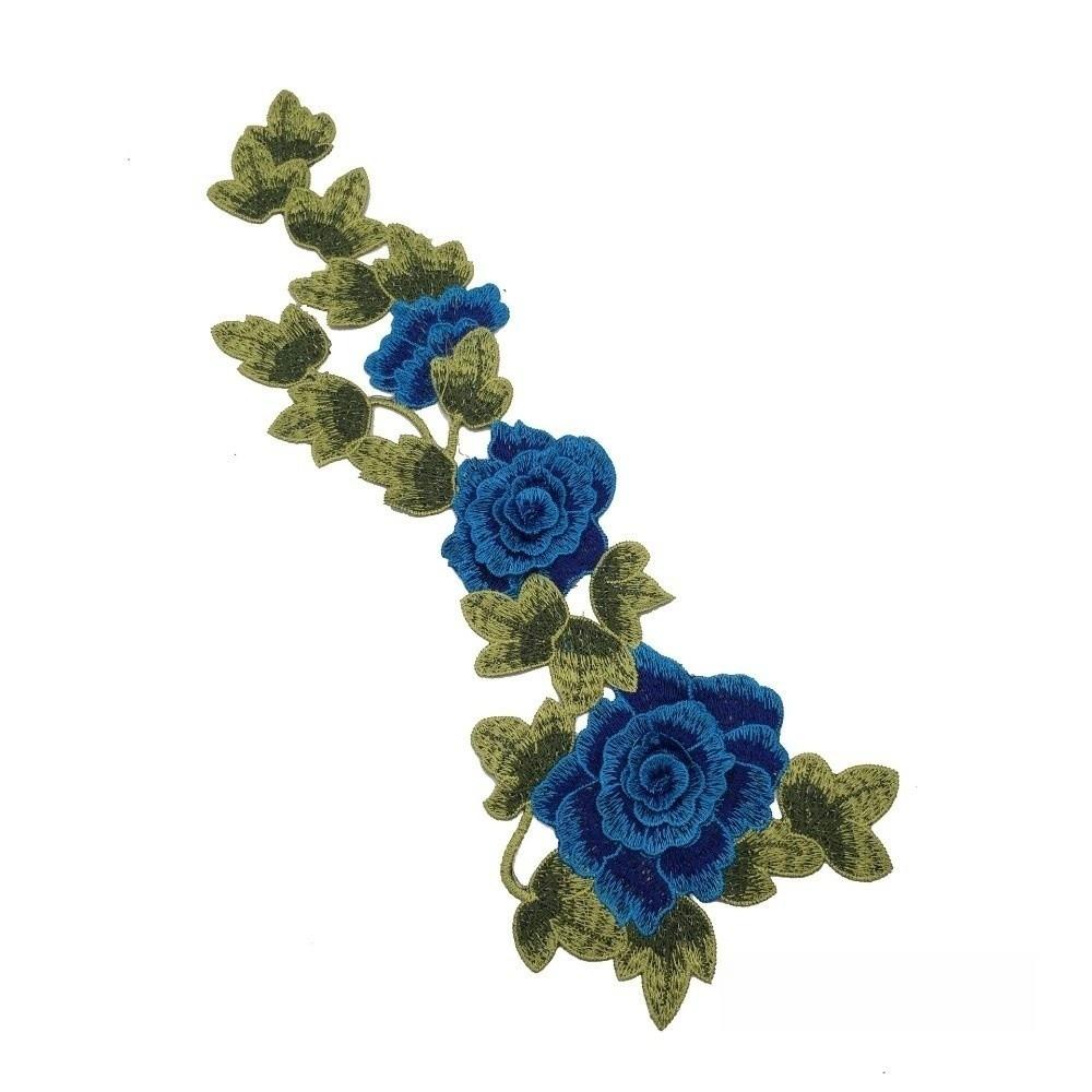 DIY Handmade Embroidery Floral Leaves Appliques Polyester Fiber Floral Patches Wedding Decoration