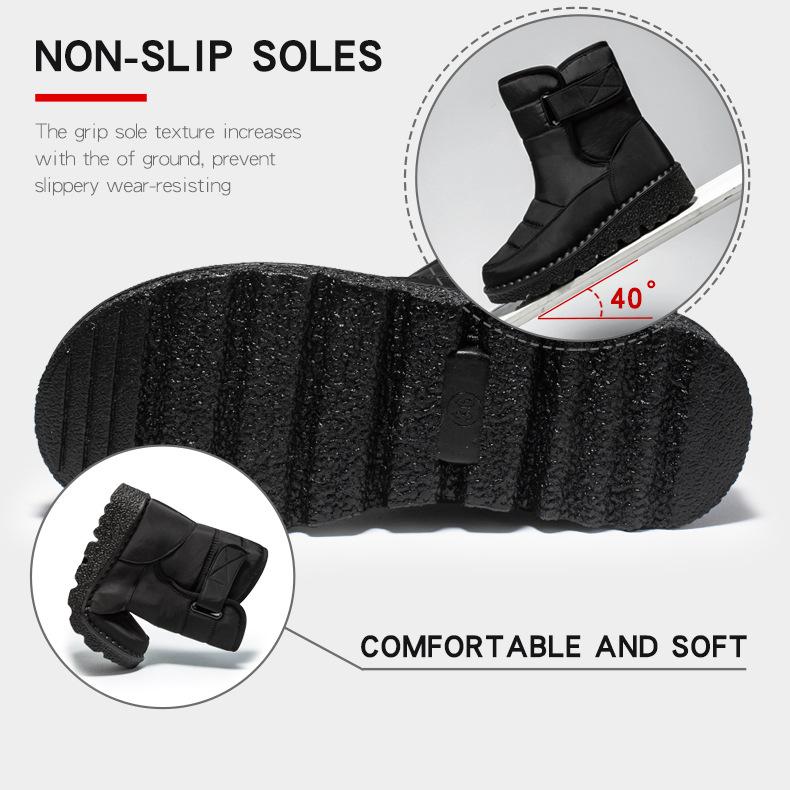 Warm Women's Snow Boots Women's Velcro Waterproof Cotton Boots Plus-size Women's Boots Casual Women's Shoes