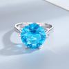 Женские ювелирные изделия серебряные кольца синий циркон овальное обручальное кольцо для женщин и девочек вечерние