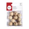 Boules bois brut FSC100%, percées,20mm, 4mm - DL, 10 pces
