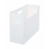 Like-it Storage Case File Box Square Wide Set of 4, Approx. 13cm W X 34cm D X 25.4cm H, White, Made In Japan, LM-28, 4P, A4