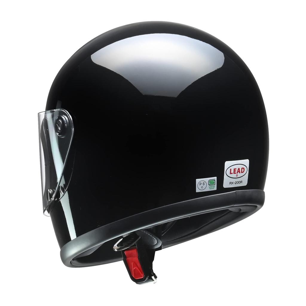 LEAD Motorcycle Helmet Full Face Black Free Size RX-200R (57-60cm)