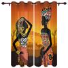 Ethnic Style African Women Black Women Curtains for Bedroom Living Room Drapes Kitchen Children's Room Window Curtain Home Decor