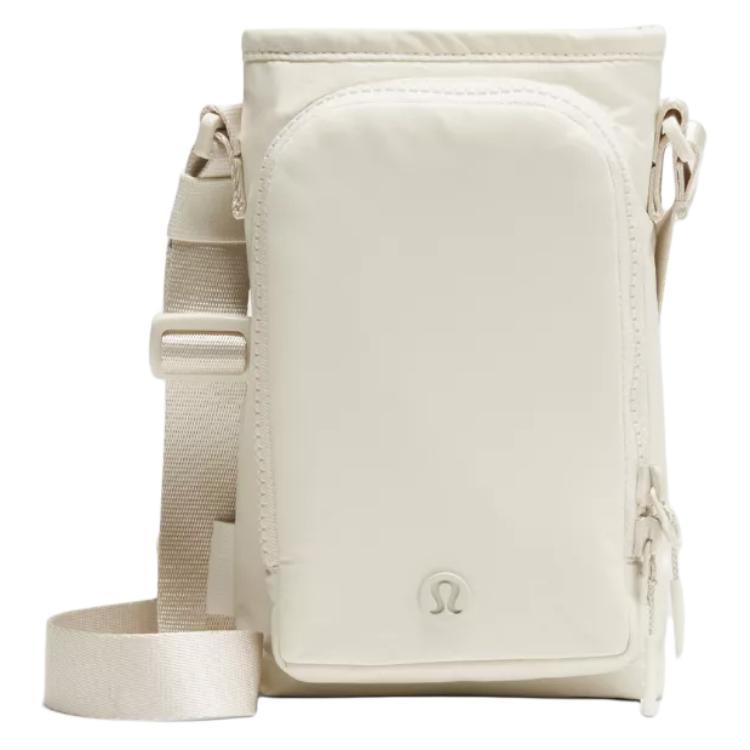 Lululemon Бутылка для воды 2 л с откидной крышкой Многофункциональная нейлоновая сумка через плечо Унисекс Аксессуары Светло-слоновая кость LU9BO7S-033454