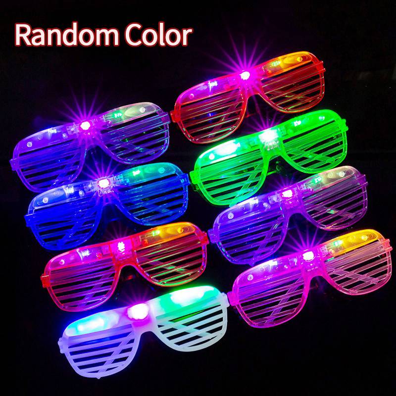Colorful Luminous Glasses for Music Bar KTV Christmas Valentine's Day Party Decoration LED Goggles Festival Performance Props