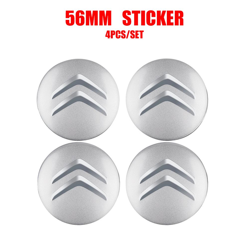 4pcs 56/60MM Car Wheel Center Caps For Citroen C3 C4 Picasso C4L DS C6 Logo Emblem Replacement Rim Hub Cover Styling Accessories