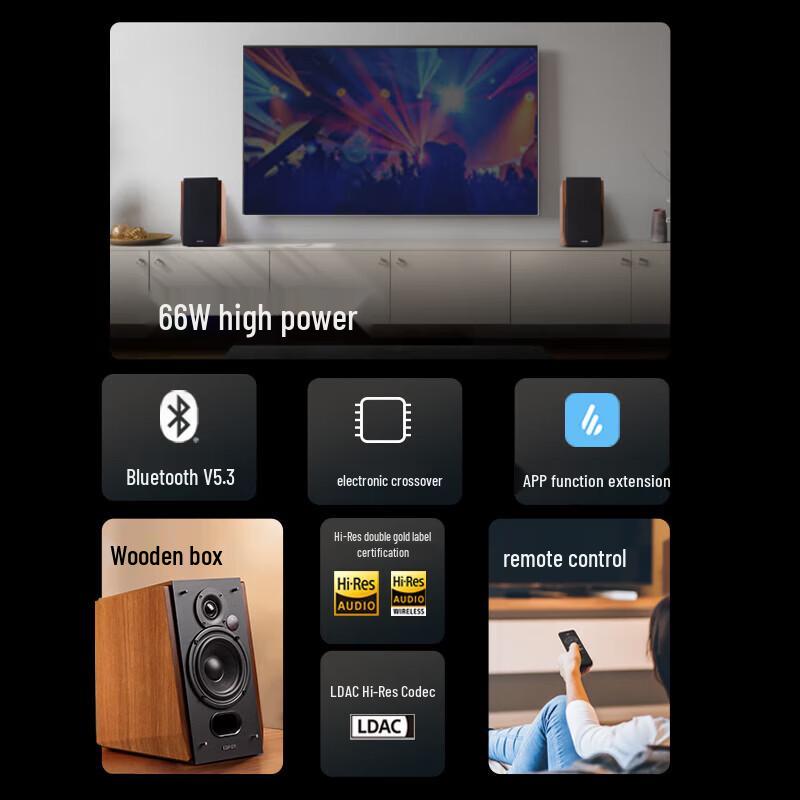 Edifier Полочные Bluetooth-колонки R1700BT+ (Китайская версия)