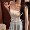 Polka Dot Print Halter Vest Women's New Summer with Breast Cushion Beauty Back Suit with A Base of Pure Desire To Wear Outside