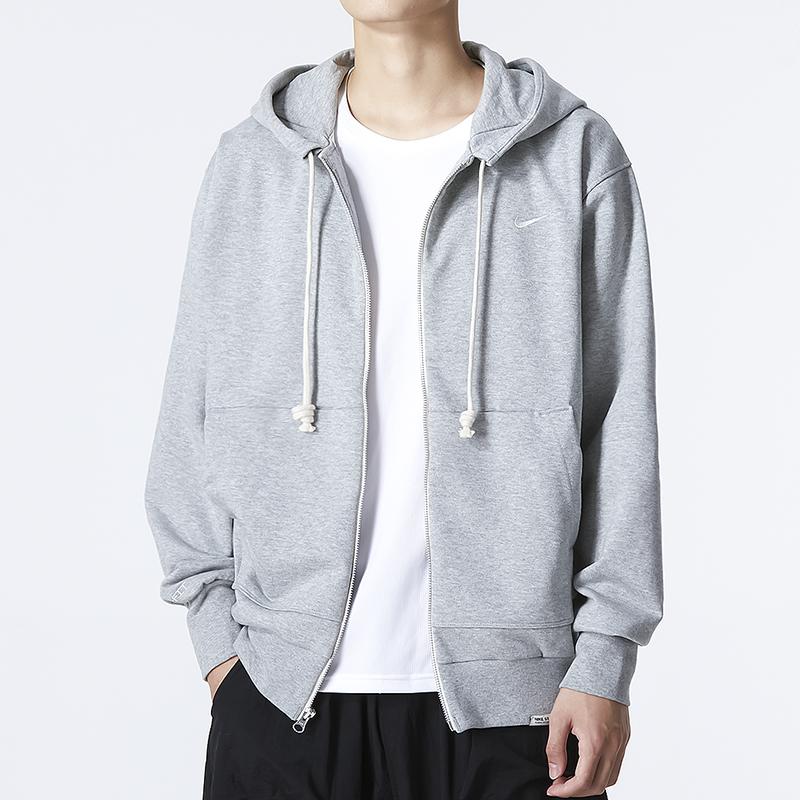 Nike Dri Fit Jackets Men's Gray Hooded Moderate Other DQ5817-063