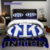 Inter Milan Emblem Serpent Three-piece set (1 * duvet cover + 2 * pillowcase, without core) 2D Flat Duvet cover and pillowcase Soft and comfortable