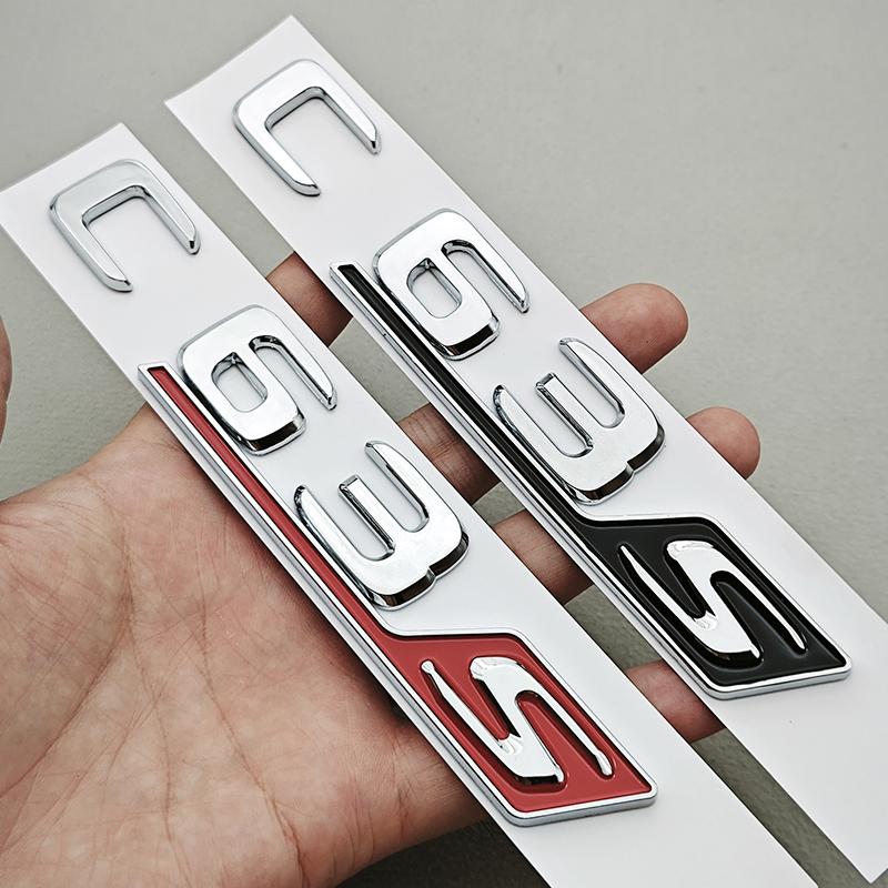 For Mercedes Benz AMG C63S Auto Tail Accessories New 3D ABS Car Styling Logo C63S Badge Sticker Rear Trunk Emblem Decals AV1