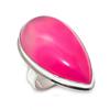 Pink Lace Agate Gemstone 925 Sterling Silver Jewelry Ring Size 10