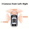 3 Channel Dash Cam Video Recorder Three Lens Front Back Left Car Camera with Rear View DVR 1080P Monitor Black Box Car Accessories